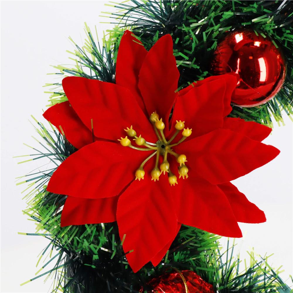Coronita pentru Craciun, 35 cm, din brad artificial, cu decoratiuni, verde Household NewTrend