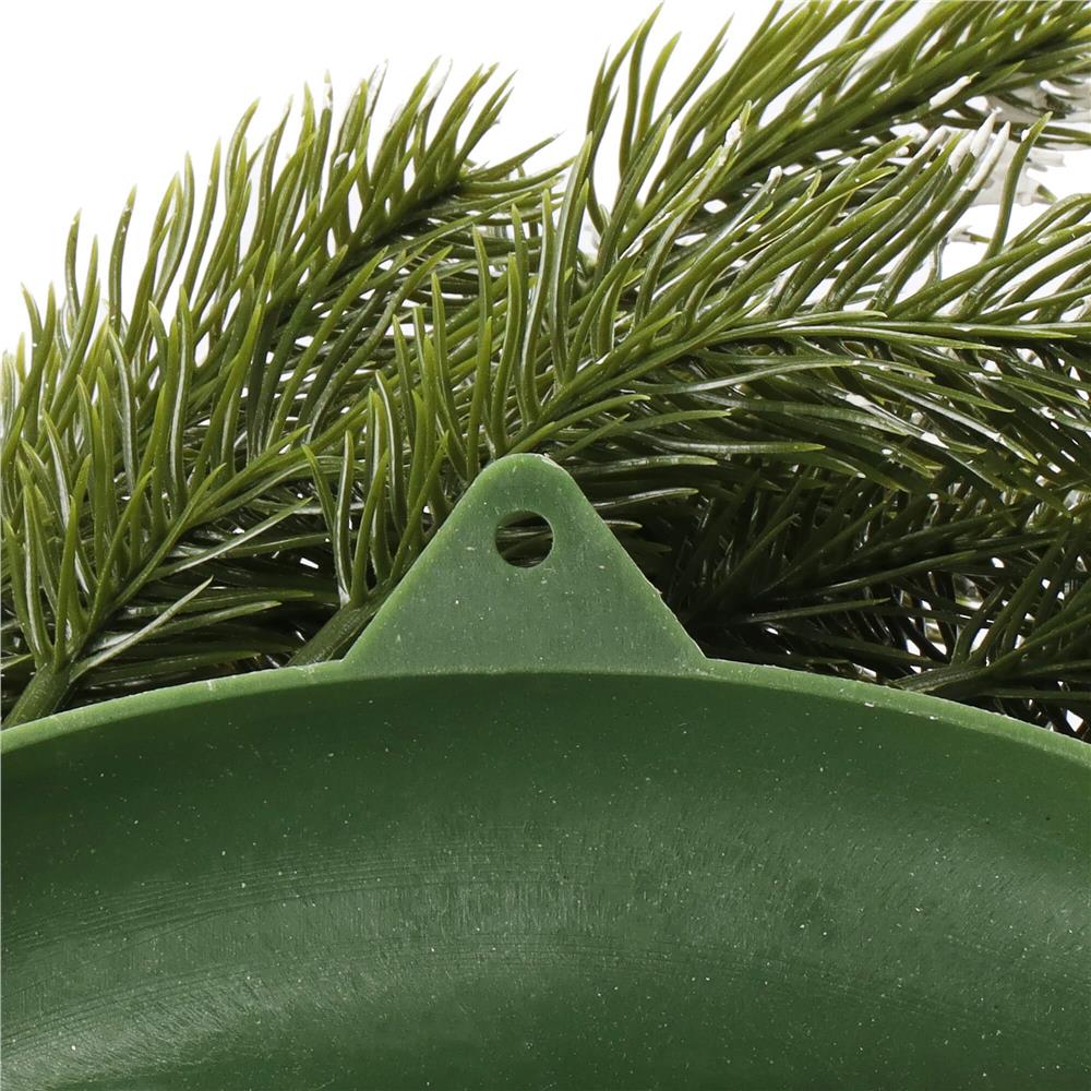 Coronita pentru Craciun, 40 cm, din brad artificial 3D, cu conuri si zapada, verde Household NewTrend