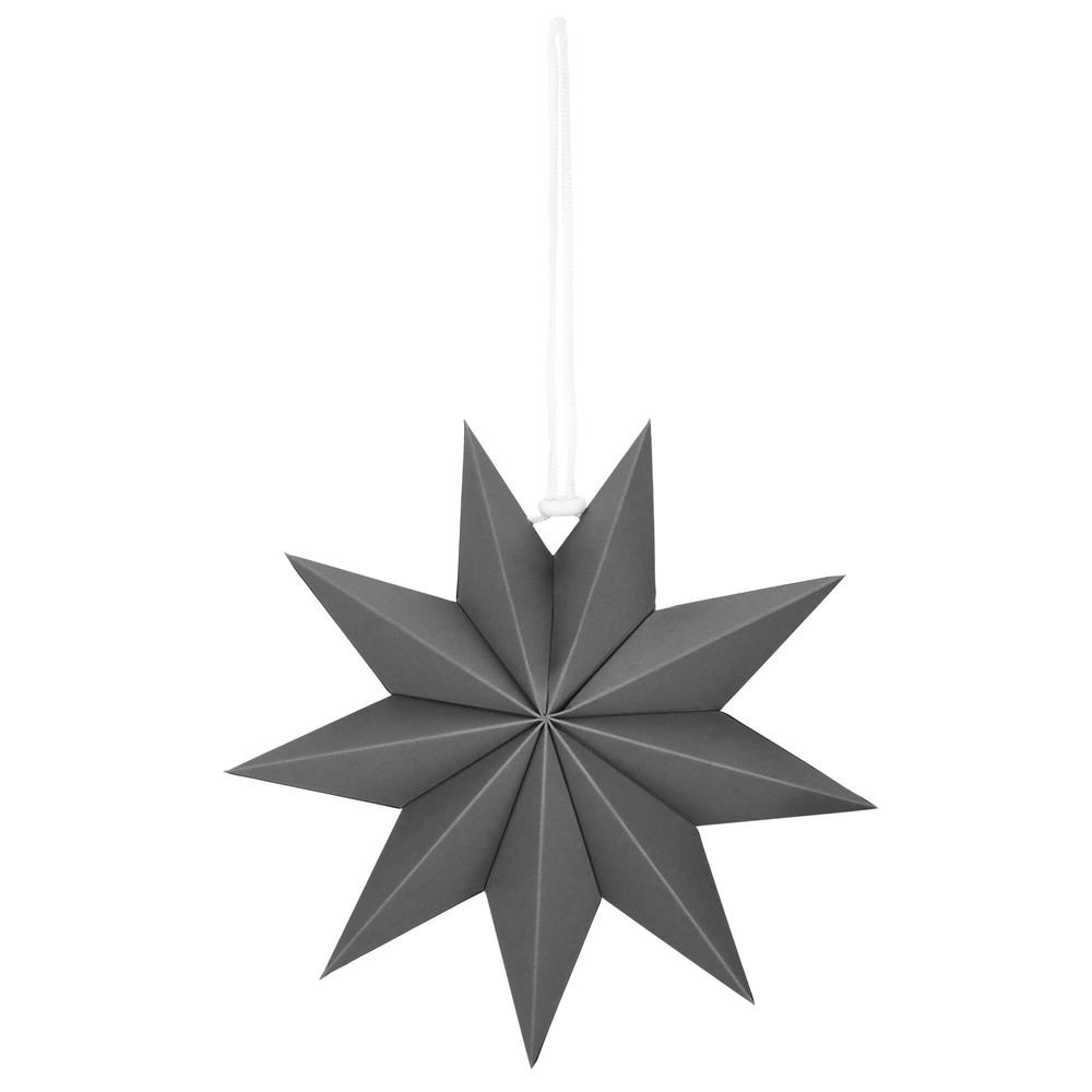 Stea decorativa 3D din hartie, cu 9 colturi, 30cm, argintie Household NewTrend