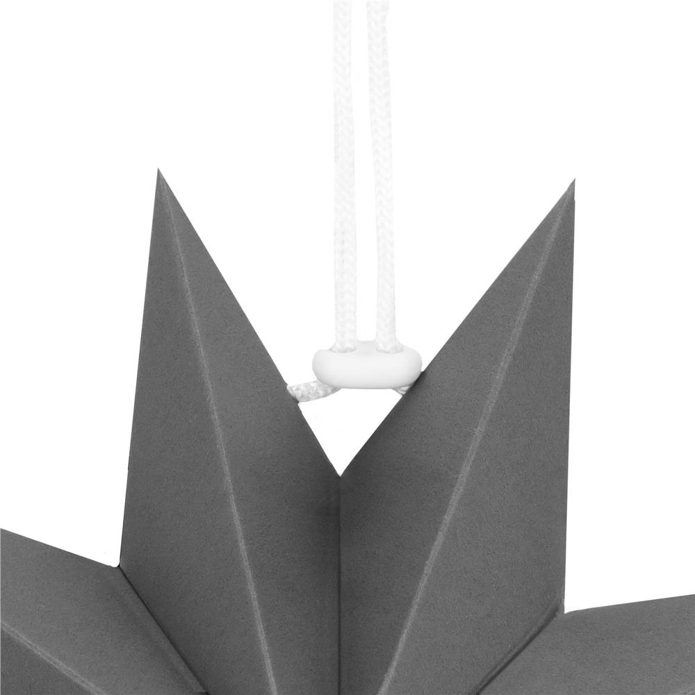 Stea decorativa 3D din hartie, cu 9 colturi, 30cm, argintie Household NewTrend