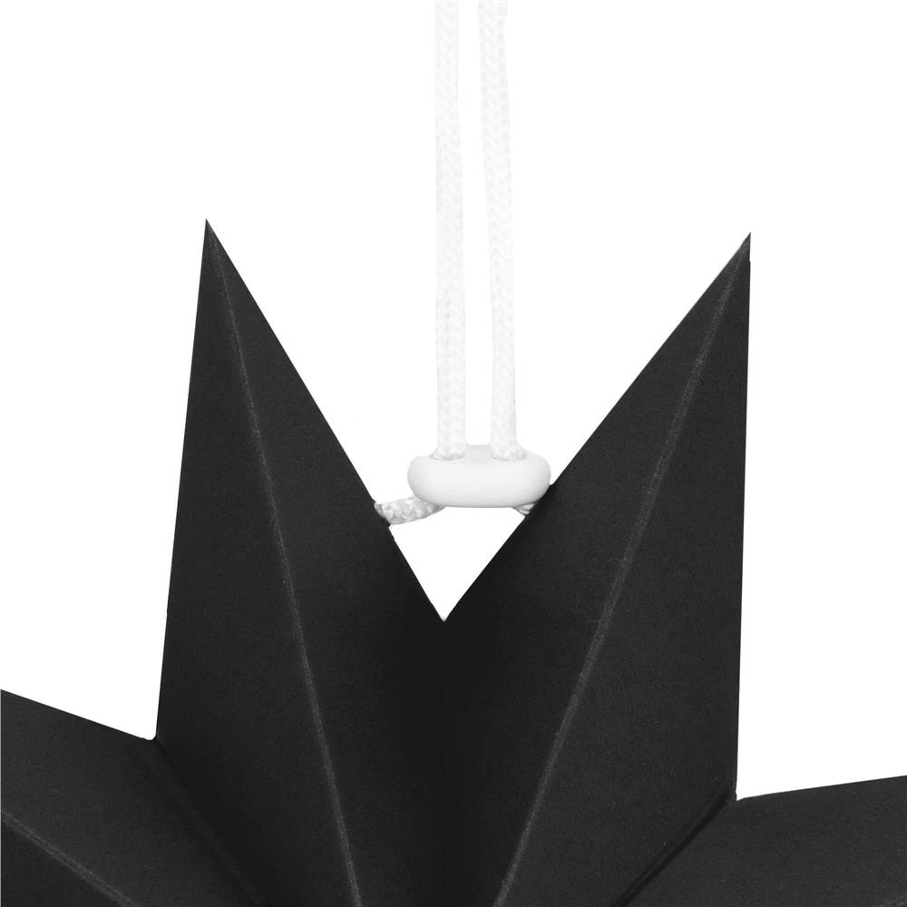 Stea decorativa 3D din hartie, cu 9 colturi, 30cm, neagra Household NewTrend