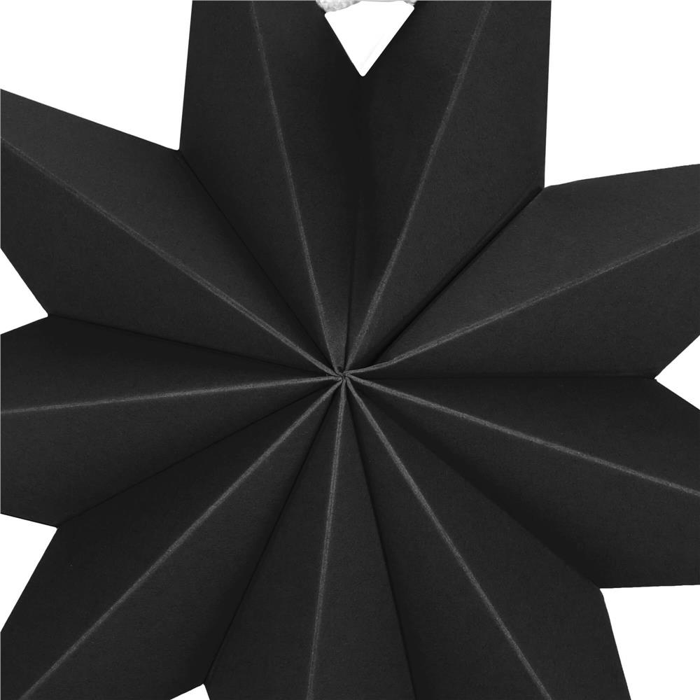 Stea decorativa 3D din hartie, cu 9 colturi, 30cm, neagra Household NewTrend