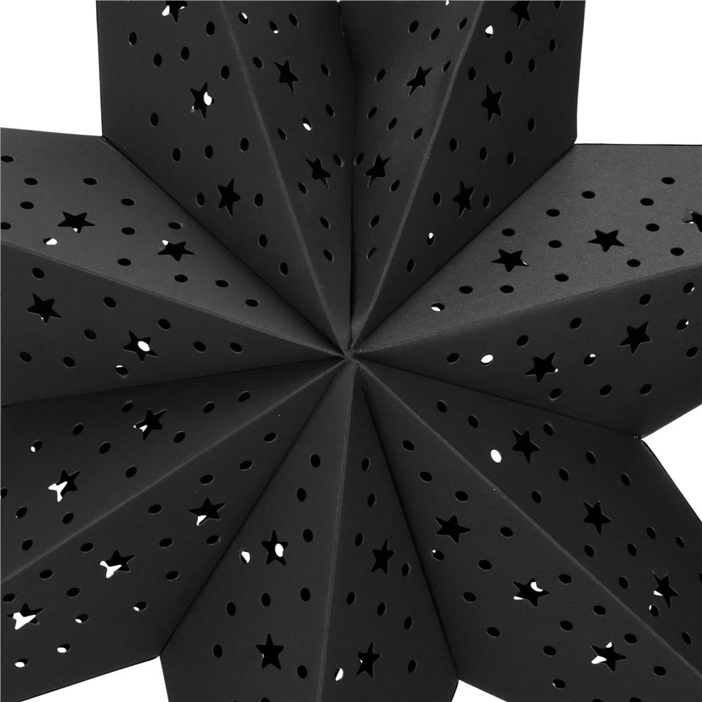 Stea decorativa 3D din hartie ajurata, 50cm, neagra Household NewTrend