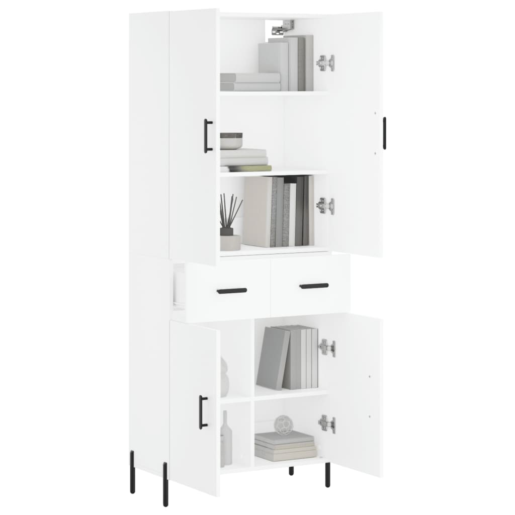 Dulap înalt, alb, 69,5x34x180 cm, lemn compozit GartenMobel Dekor