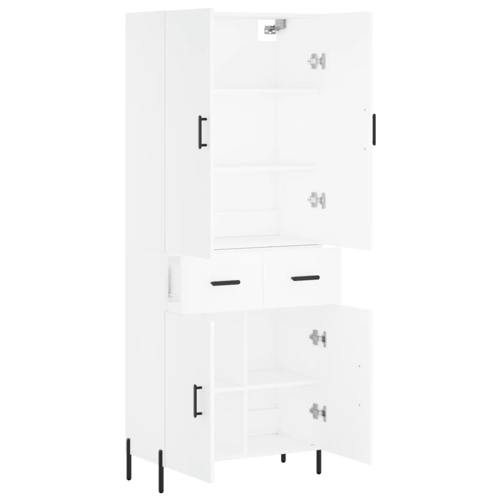 Dulap înalt, alb, 69,5x34x180 cm, lemn compozit GartenMobel Dekor
