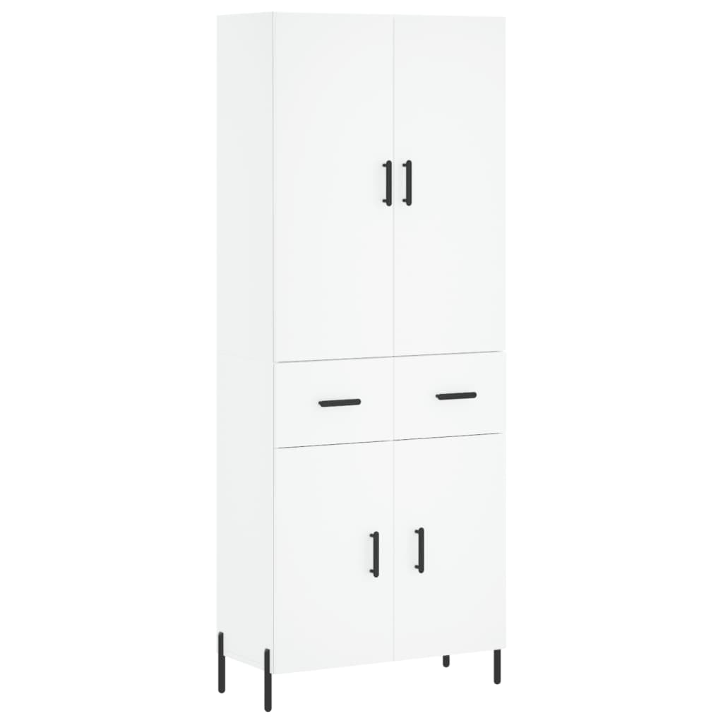 Dulap înalt, alb, 69,5x34x180 cm, lemn compozit GartenMobel Dekor