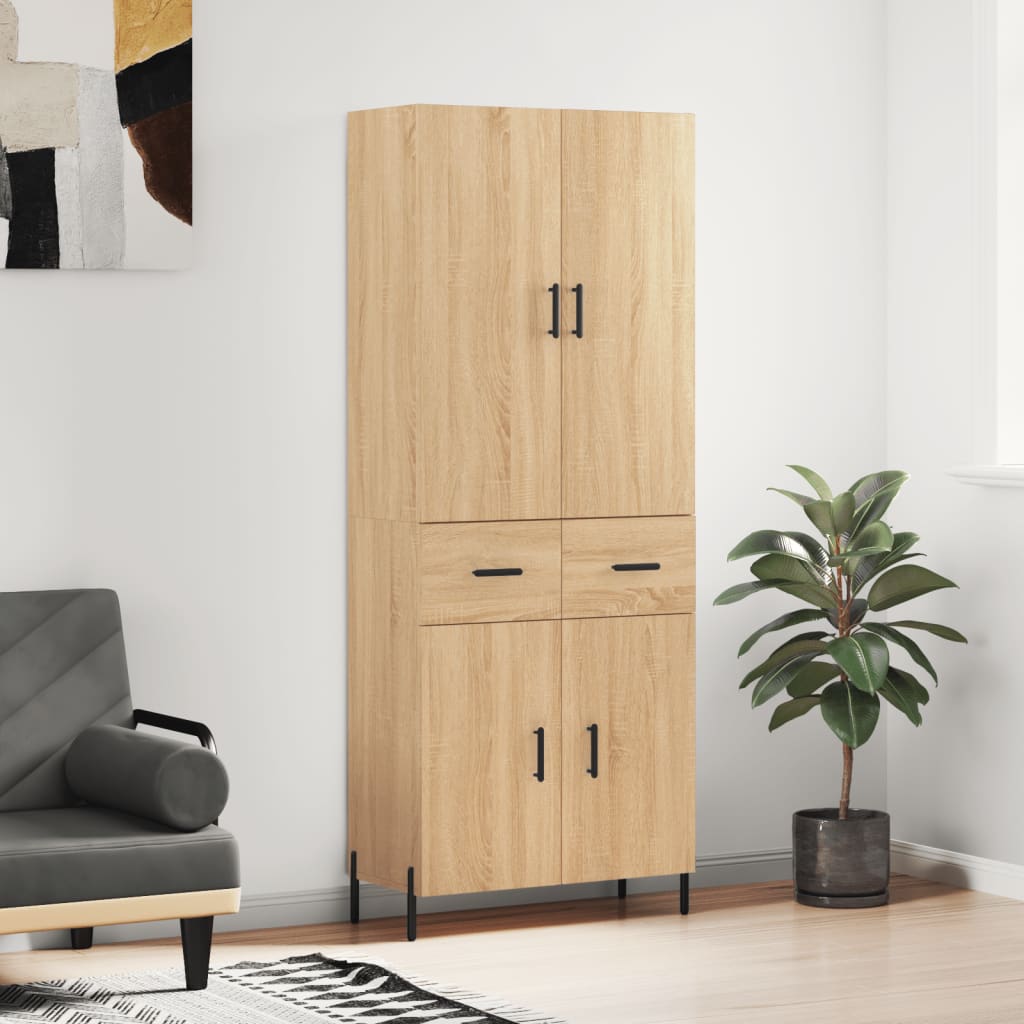 Dulap înalt, stejar sonoma, 69,5x34x180 cm, lemn compozit GartenMobel Dekor