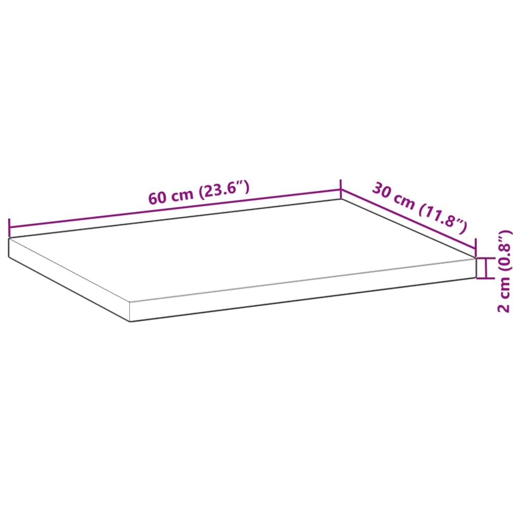 Rafturi suspendate 4 buc. 60x30x2 cm lemn masiv acacia netratat GartenMobel Dekor