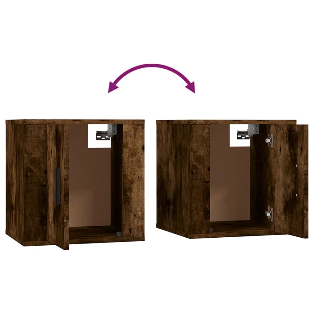 Set dulapuri TV, 3 piese, stejar fumuriu, lemn prelucrat GartenMobel Dekor