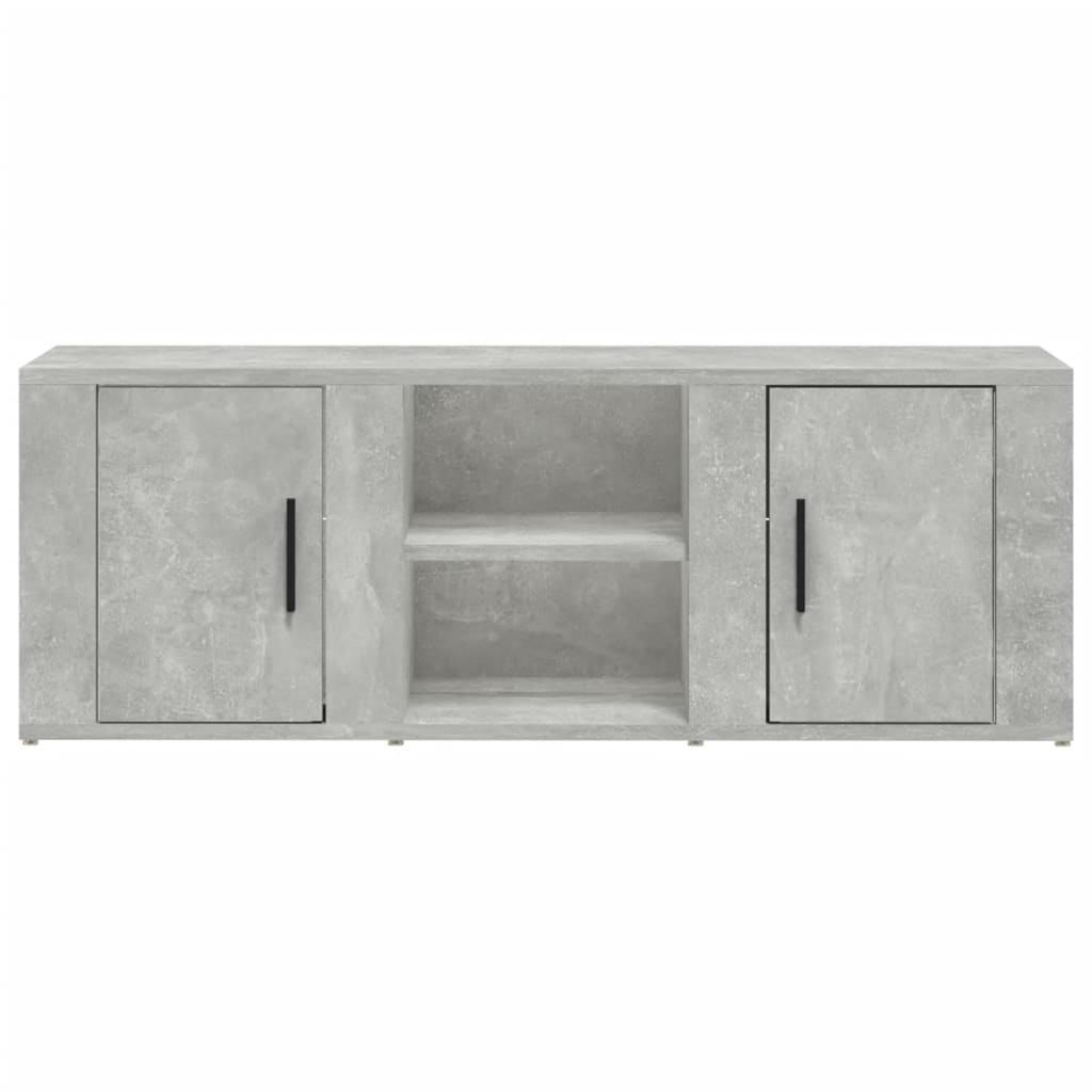 Comodă TV, gri beton, 100x31,5x35 cm, lemn prelucrat GartenMobel Dekor