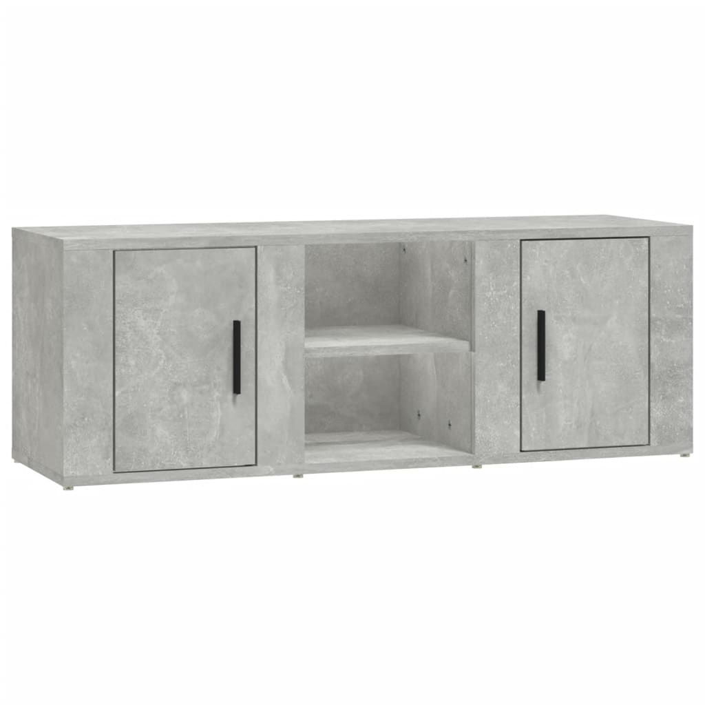 Comodă TV, gri beton, 100x31,5x35 cm, lemn prelucrat GartenMobel Dekor