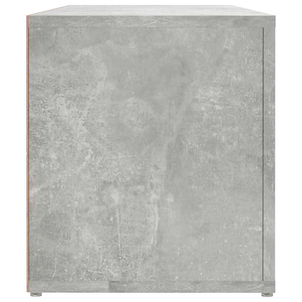 Comodă TV, gri beton, 100x31,5x35 cm, lemn prelucrat GartenMobel Dekor