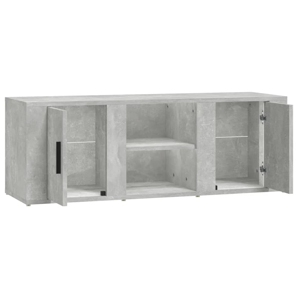 Comodă TV, gri beton, 100x31,5x35 cm, lemn prelucrat GartenMobel Dekor