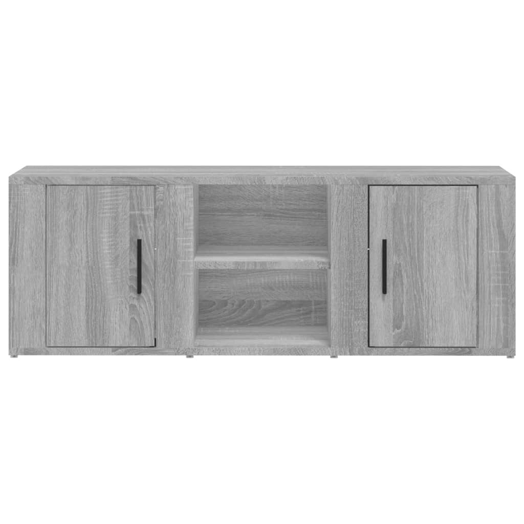 Comodă TV, gri sonoma, 100x31,5x35 cm, lemn prelucrat GartenMobel Dekor