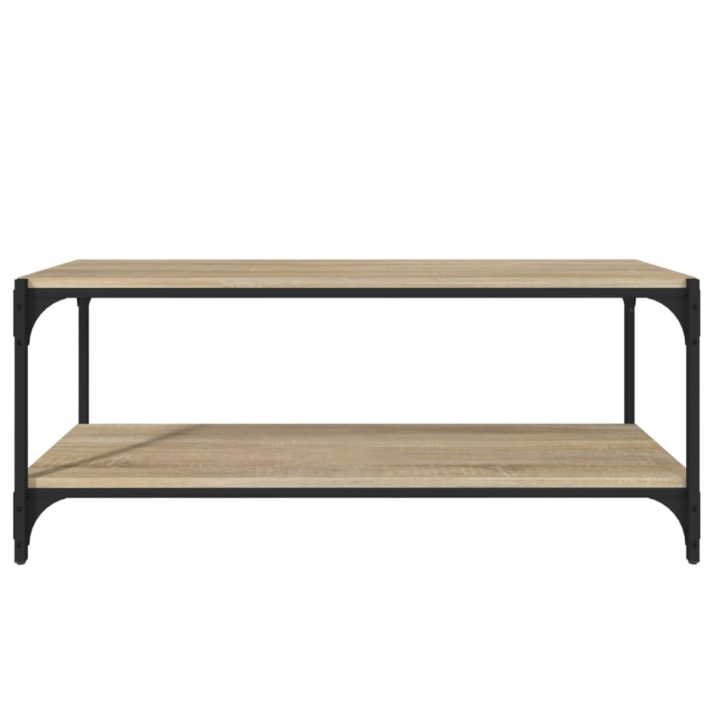Comodă TV, stejar sonoma, 100x33x41 cm, lemn prelucrat și oțel GartenMobel Dekor