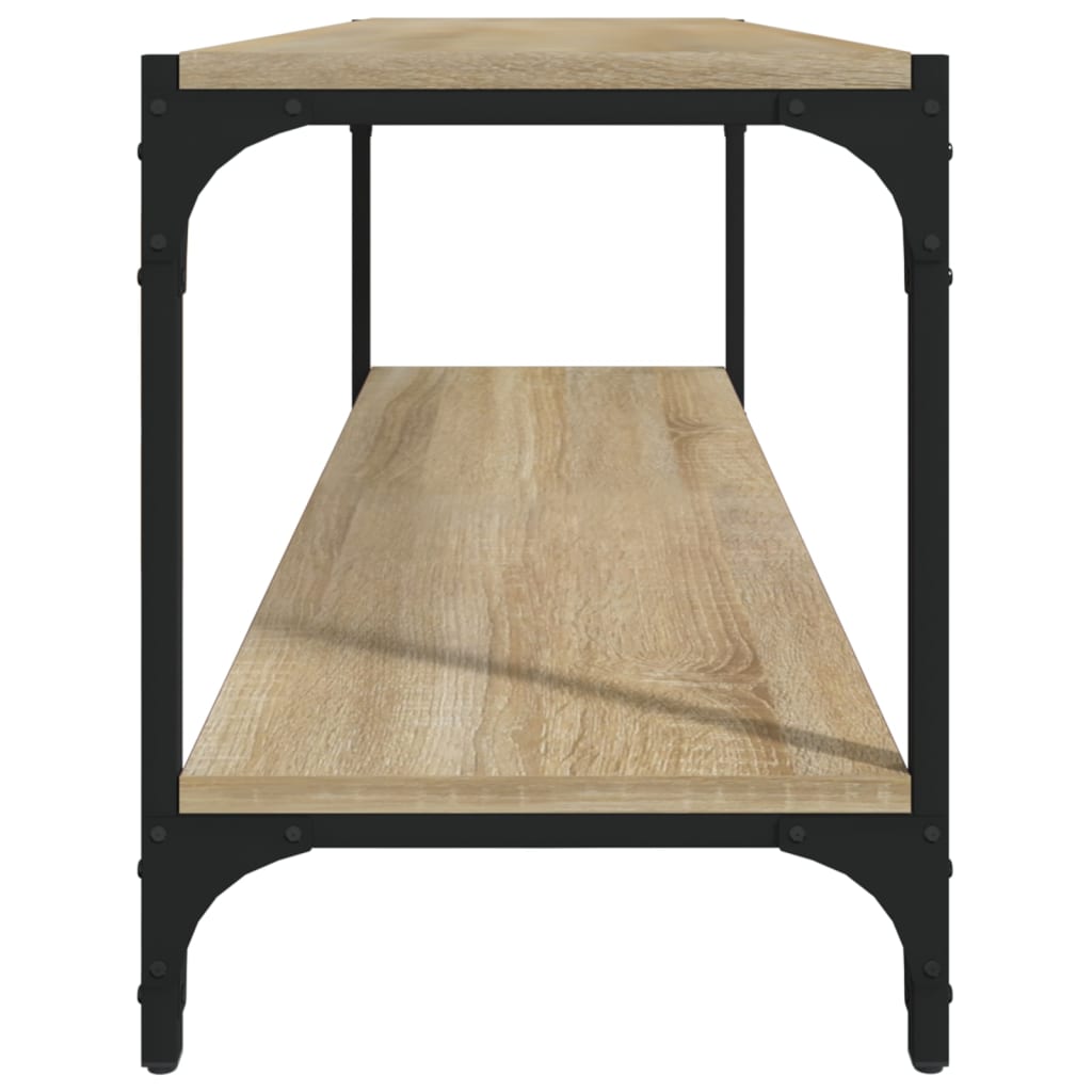Comodă TV, stejar sonoma, 100x33x41 cm, lemn prelucrat și oțel GartenMobel Dekor