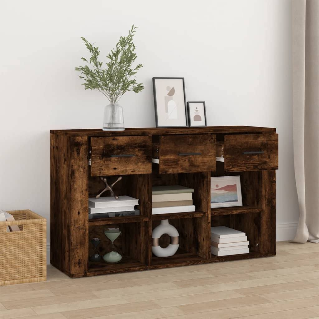 Servantă, stejar fumuriu, 100x30x59,5 cm, lemn compozit GartenMobel Dekor