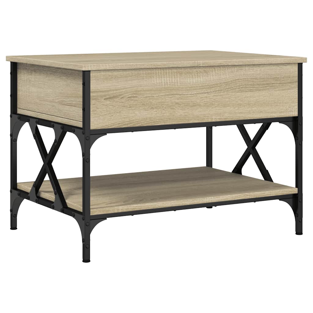Măsuță de cafea, 70x50x50 cm, lemn prelucrat și metal GartenMobel Dekor