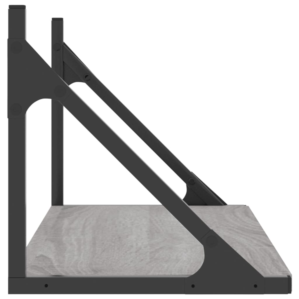 Rafturi de perete, 2 buc., gri sonoma, 60x25x25,5 cm, lemn GartenMobel Dekor