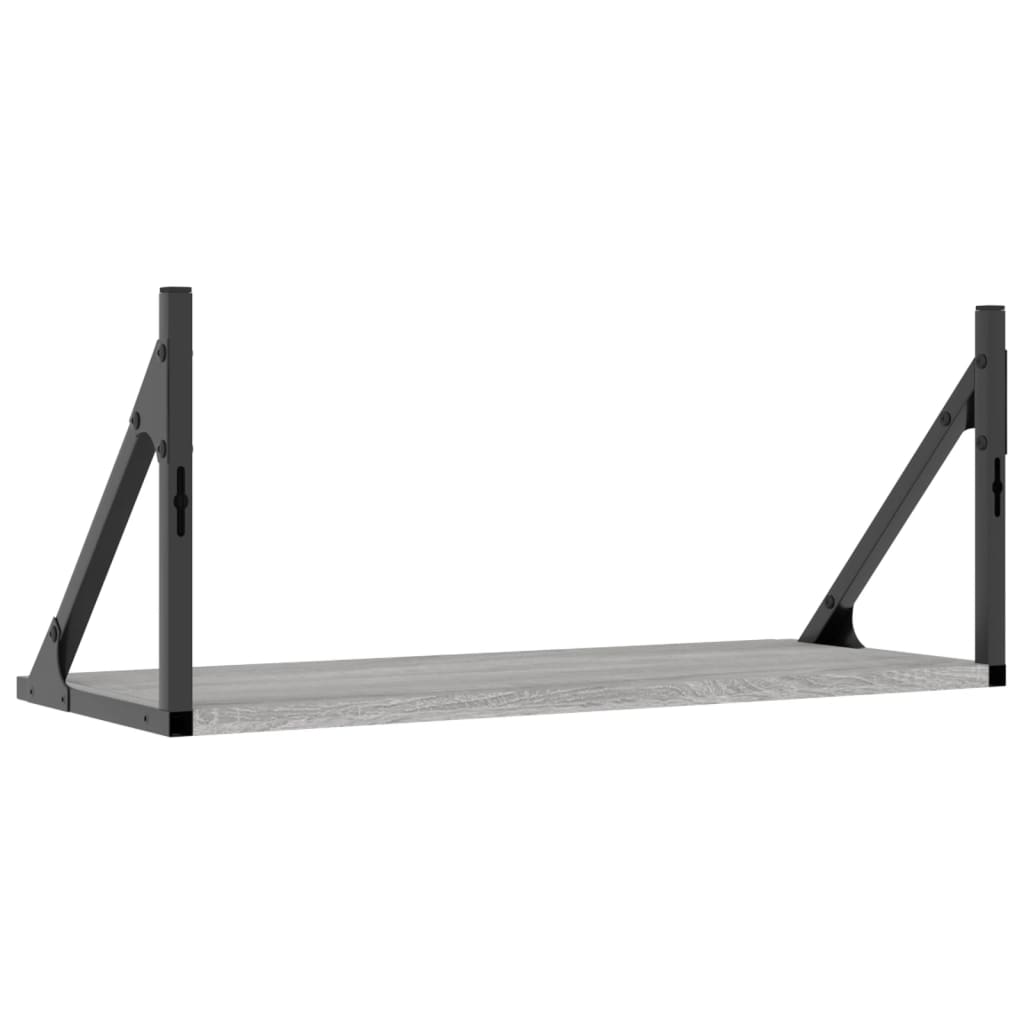 Rafturi de perete, 2 buc., gri sonoma, 60x25x25,5 cm, lemn GartenMobel Dekor