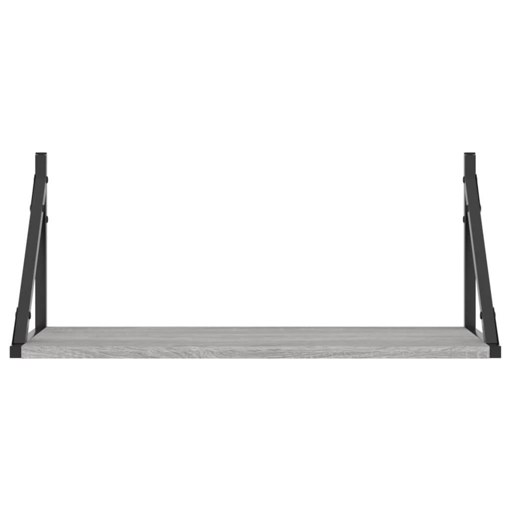 Rafturi de perete, 2 buc., gri sonoma, 60x25x25,5 cm, lemn GartenMobel Dekor