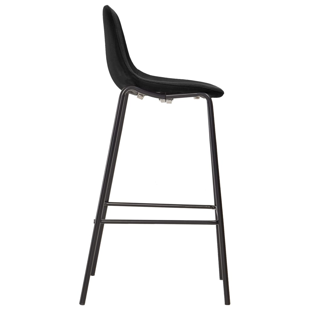 Set mobilier de bar, 5 piese, negru, material textil GartenMobel Dekor
