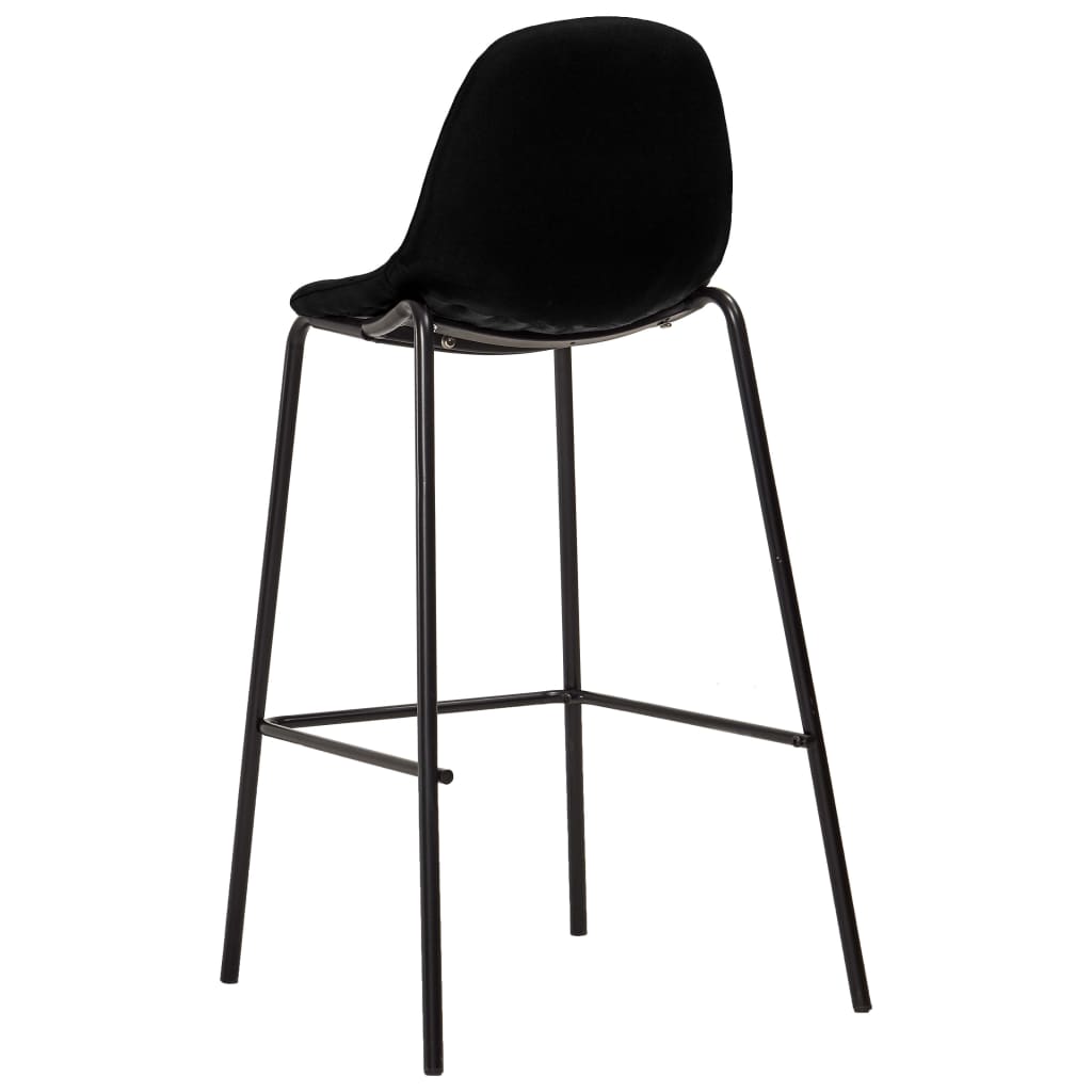 Set mobilier de bar, 5 piese, negru, material textil GartenMobel Dekor