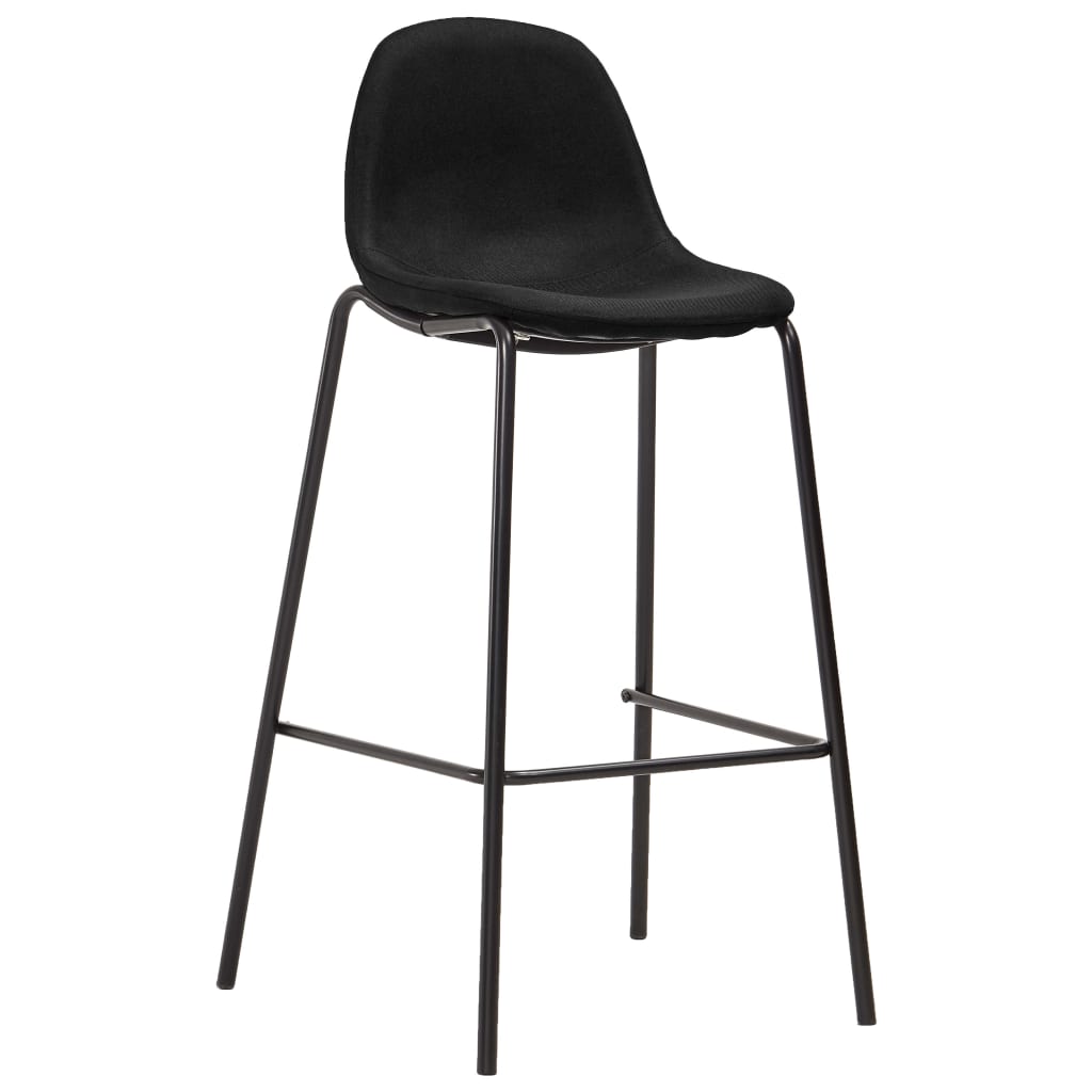 Set mobilier de bar, 5 piese, negru, material textil GartenMobel Dekor