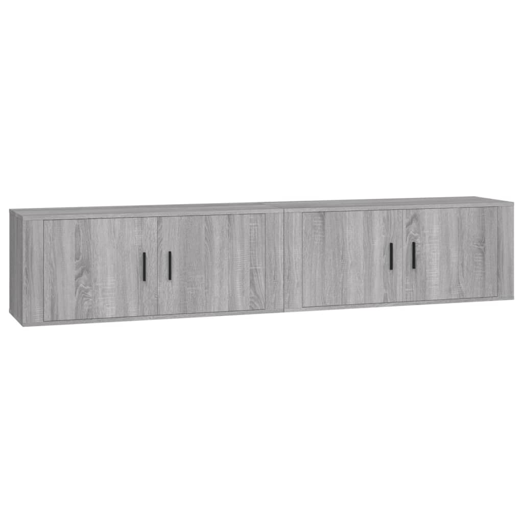 Dulapuri TV montate pe perete 2 buc. gri sonoma, 100x34,5x40 cm GartenMobel Dekor