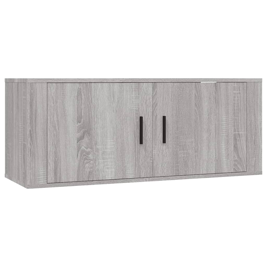 Set dulap TV, 3 piese, gri sonoma, lemn prelucrat GartenMobel Dekor