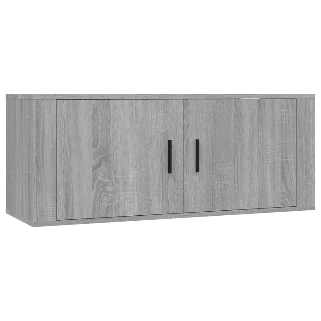 Set dulap TV, 3 piese, gri sonoma, lemn prelucrat GartenMobel Dekor