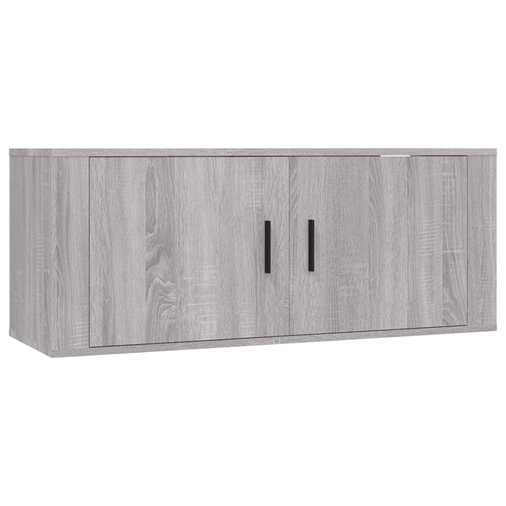 Set dulap TV, 3 piese, gri sonoma, lemn prelucrat GartenMobel Dekor