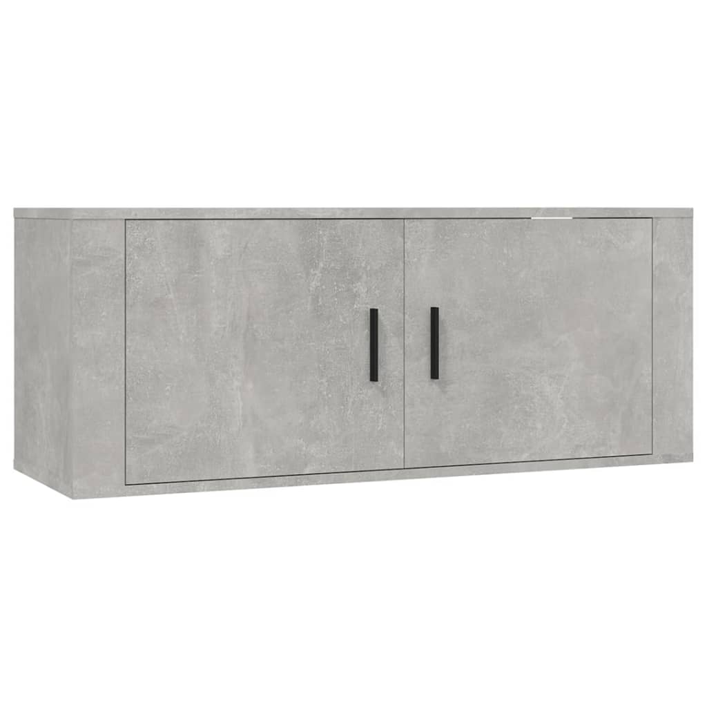Set dulapuri TV, 3 piese, gri beton, lemn prelucrat GartenMobel Dekor