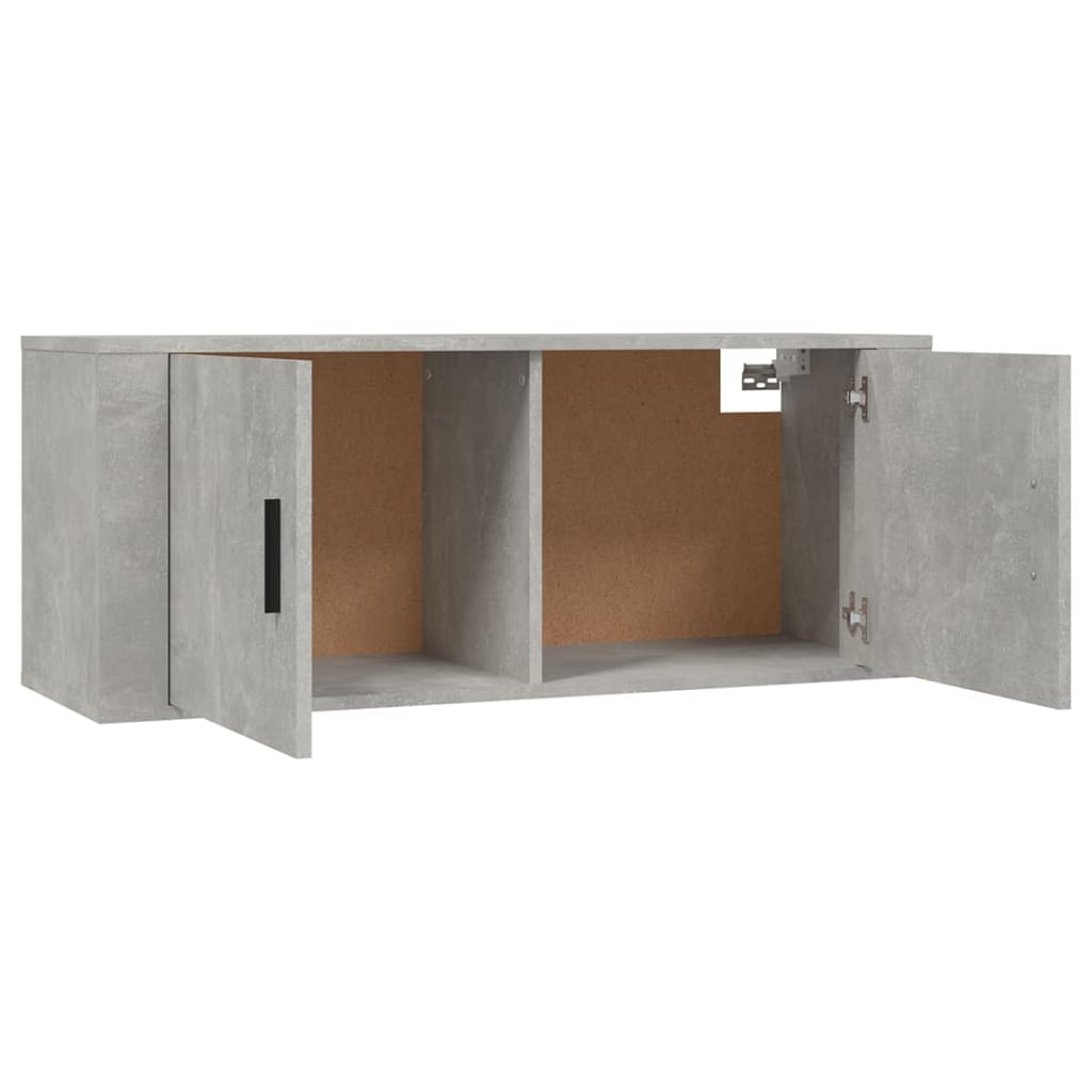 Set dulapuri TV, 3 piese, gri beton, lemn prelucrat GartenMobel Dekor