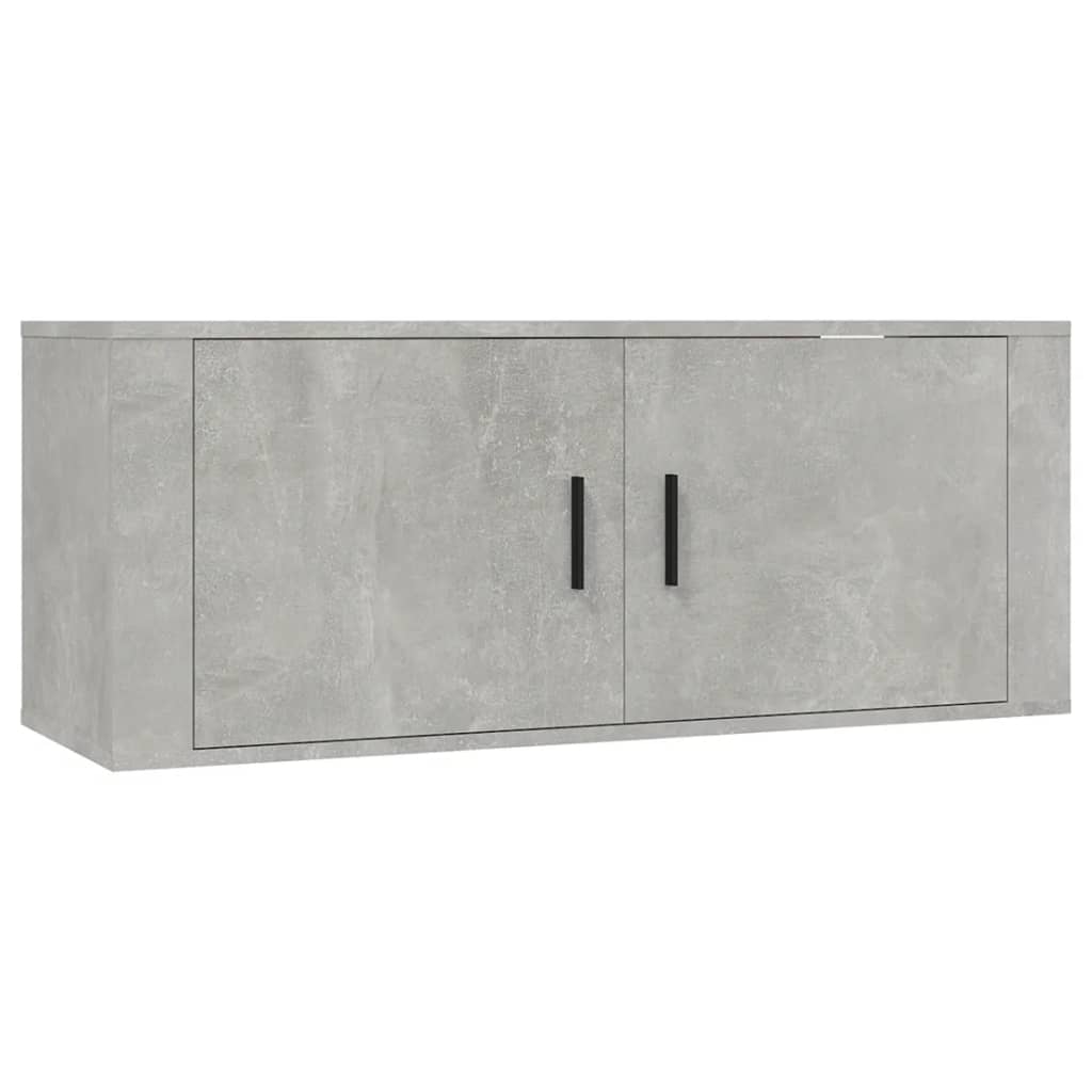 Set dulapuri TV, 7 piese, gri beton, lemn prelucrat GartenMobel Dekor