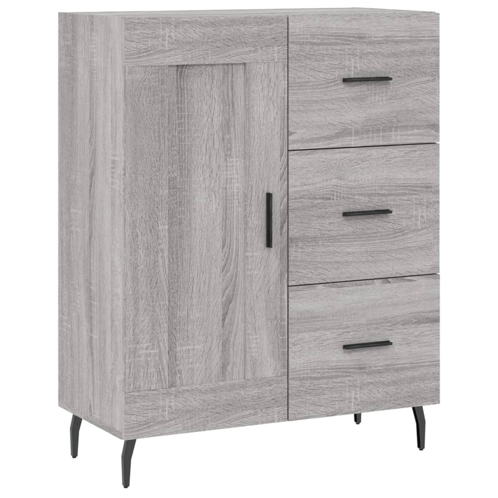 Dulap înalt, gri sonoma, 69,5x34x180 cm, lemn compozit GartenMobel Dekor