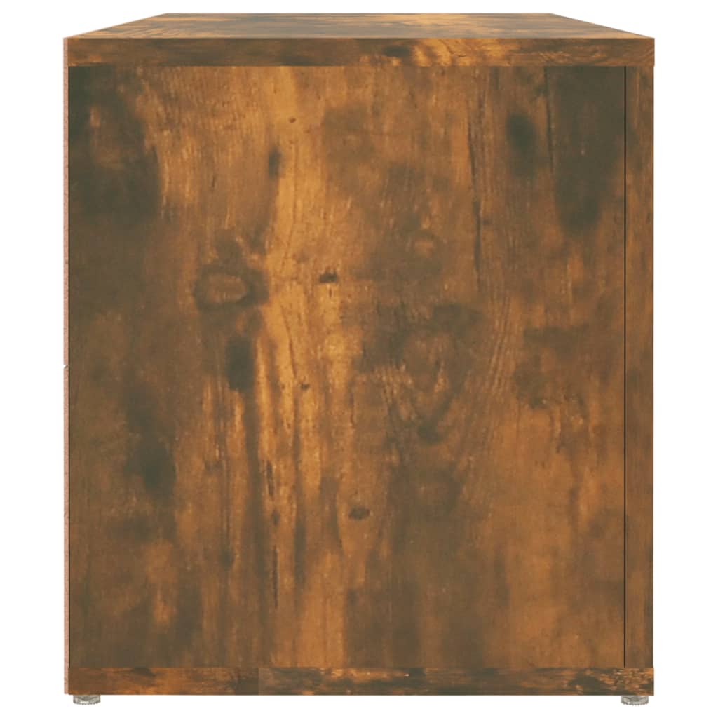 Comodă TV, stejar fumuriu, 100x31,5x35 cm, lemn prelucrat GartenMobel Dekor