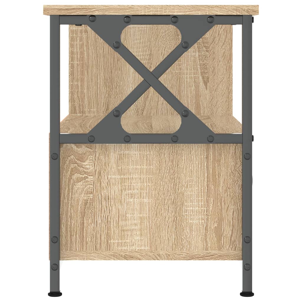 Comodă TV, stejar sonoma, 90x33x45 cm, lemn prelucrat & fier GartenMobel Dekor