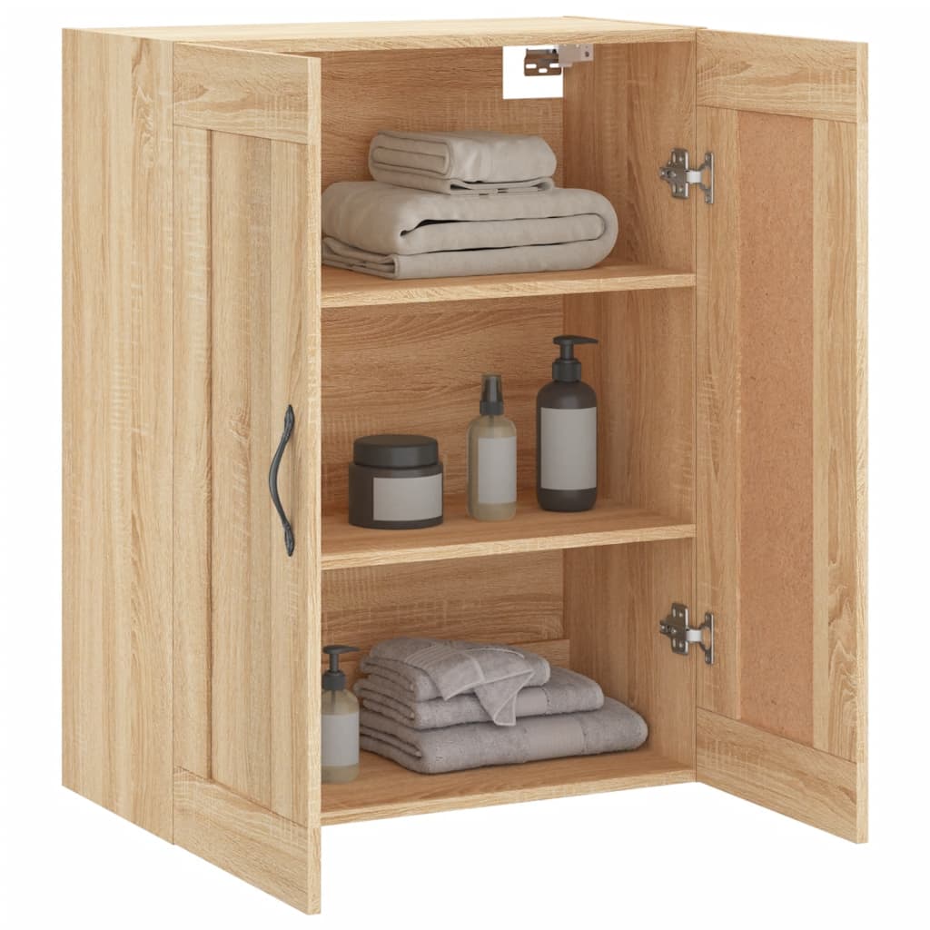 Dulap TV pe perete stejar sonoma, 69,5x34x90 cm, lemn prelucrat GartenMobel Dekor