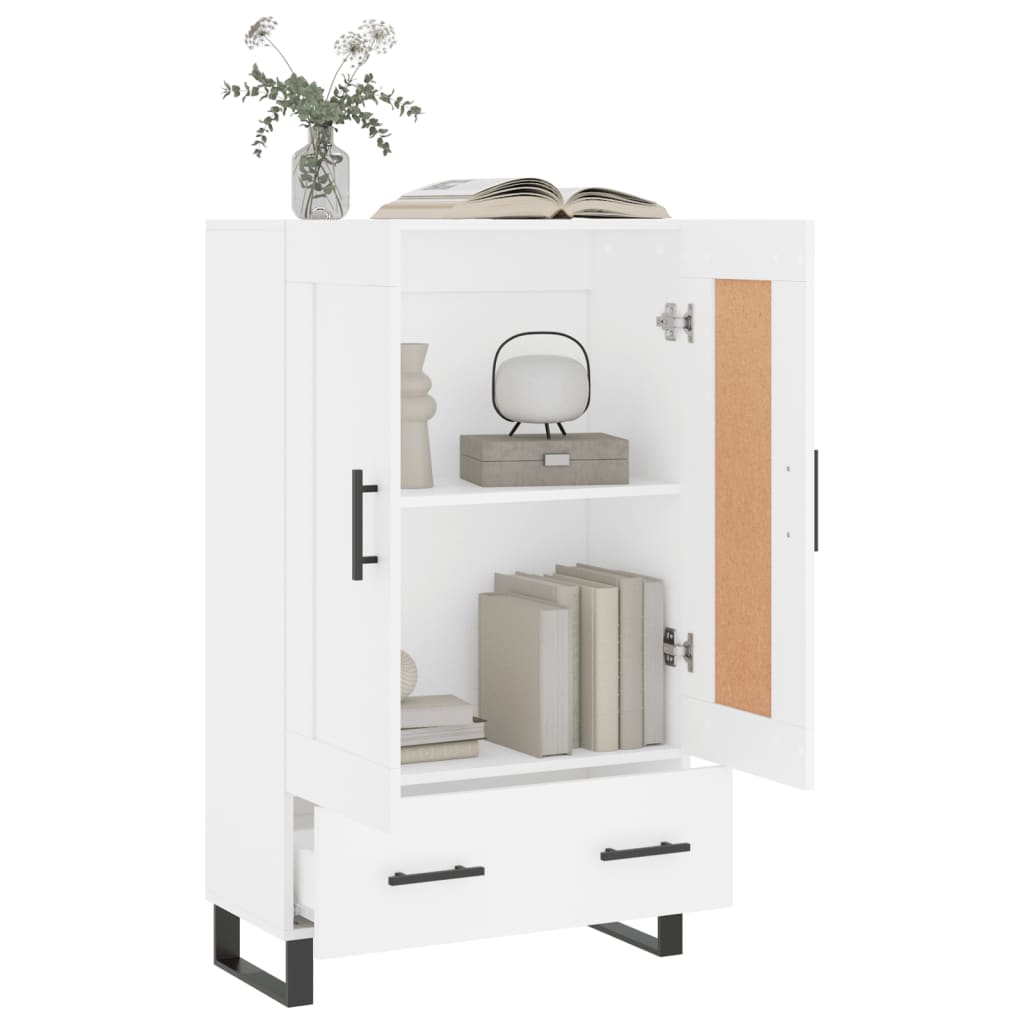 Dulap înalt, alb, 69,5x31x115 cm, lemn prelucrat GartenMobel Dekor