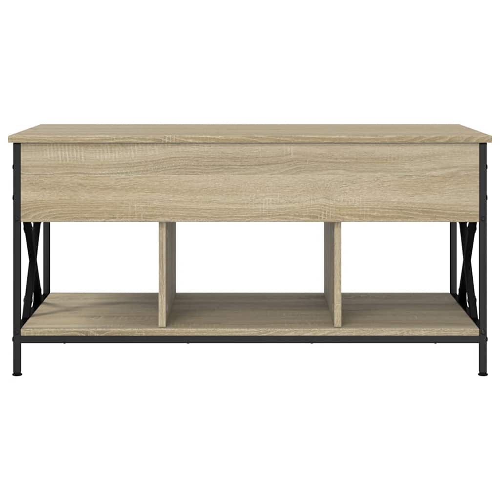 Măsuță de cafea stejar sonoma 100x55x50 cm lemn prelucrat/metal GartenMobel Dekor