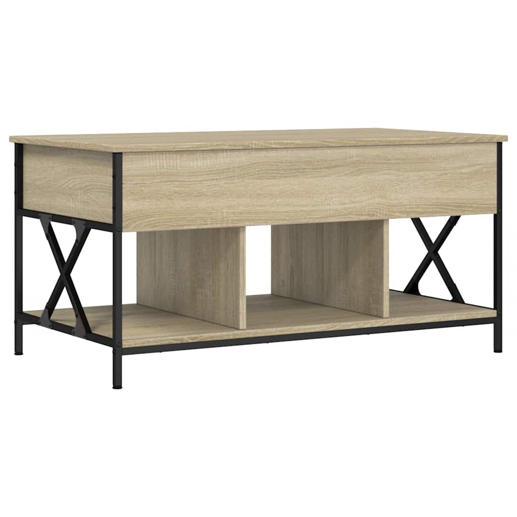 Măsuță de cafea stejar sonoma 100x55x50 cm lemn prelucrat/metal GartenMobel Dekor