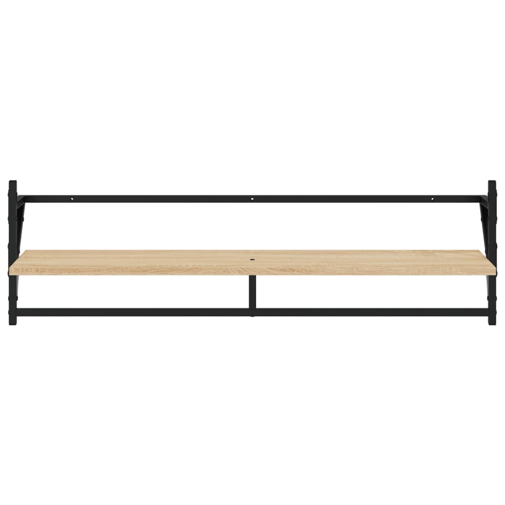 Set rafturi perete cu bare, 6 buc. stejar sonoma lemn prelucrat GartenMobel Dekor