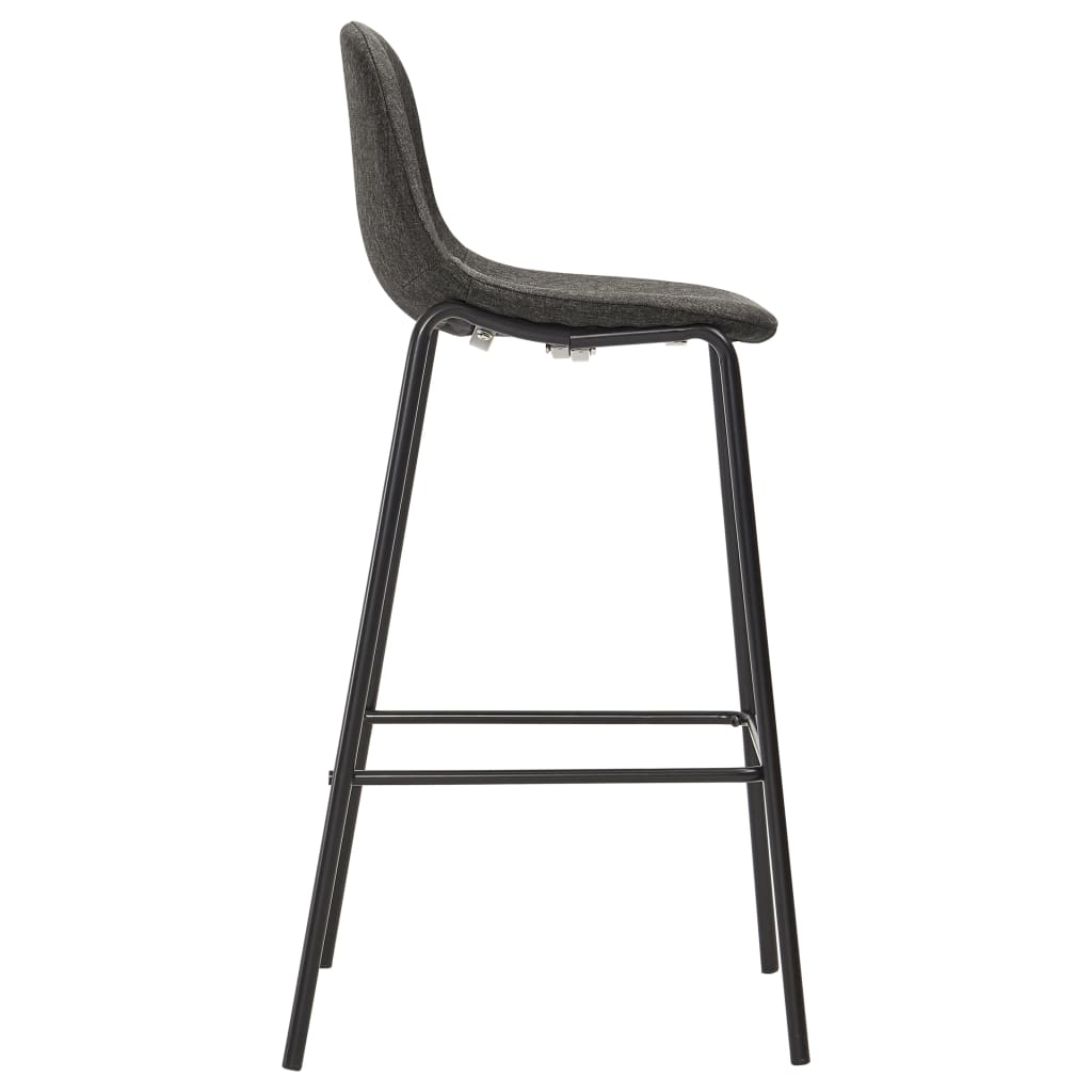 Set de bar, 3 piese, gri închis, material textil GartenMobel Dekor