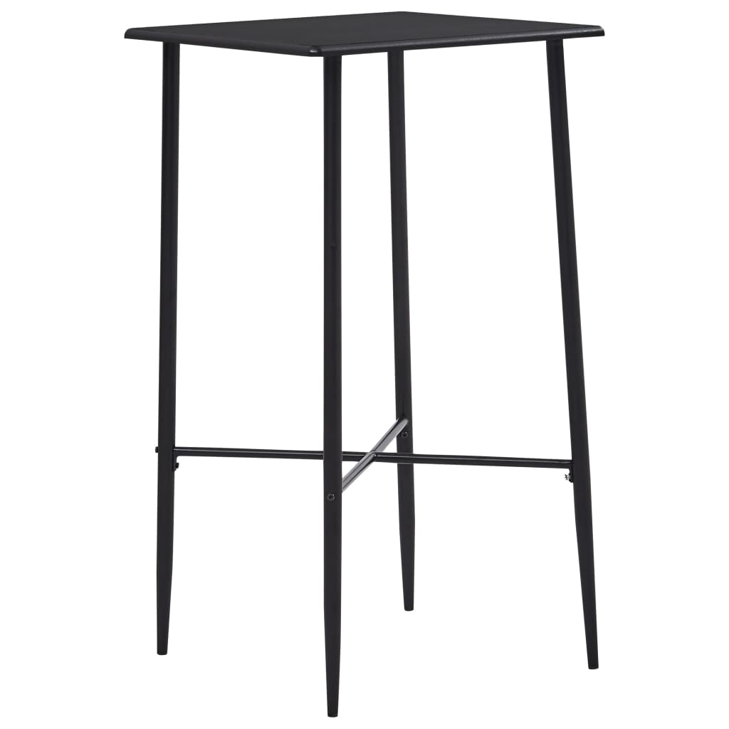 Set mobilier de bar, 3 piese, negru, material textil GartenMobel Dekor