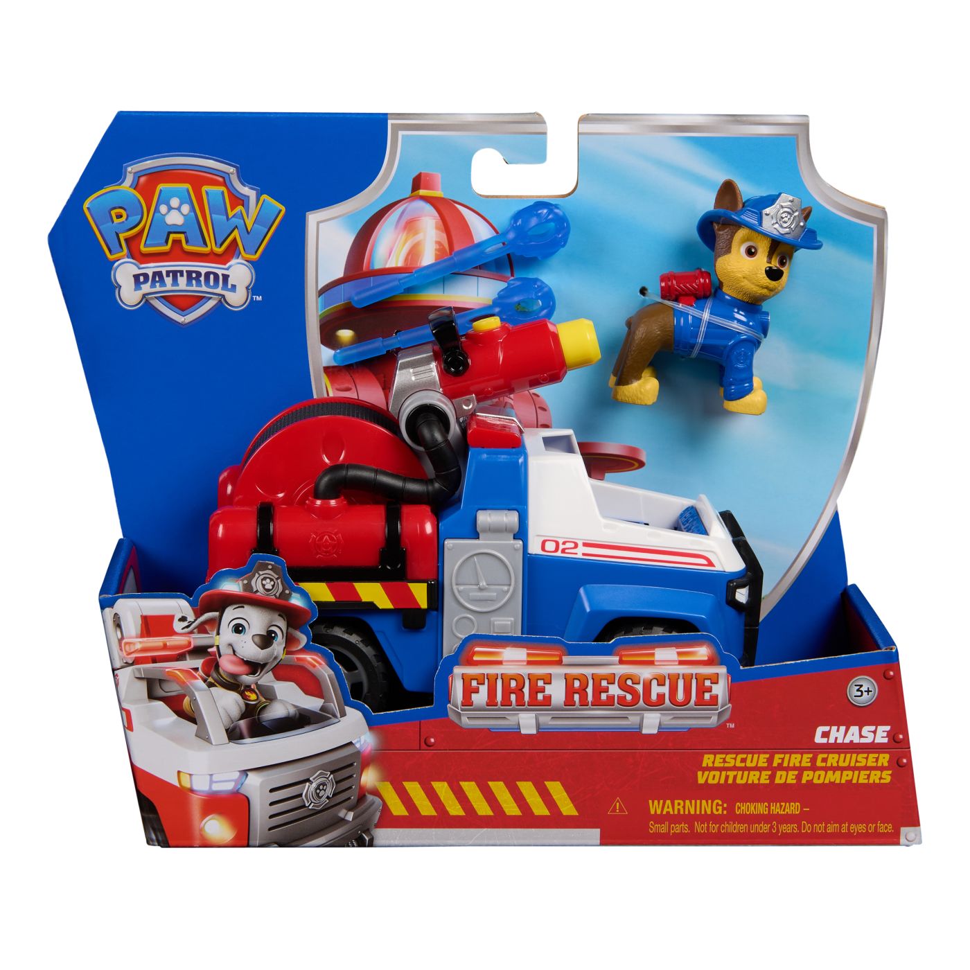 PATRULA CATELUSILOR VEHICUL DE SALVARE MASINA DE POMPIERI SI FIGURINA CHASE SuperHeroes ToysZone