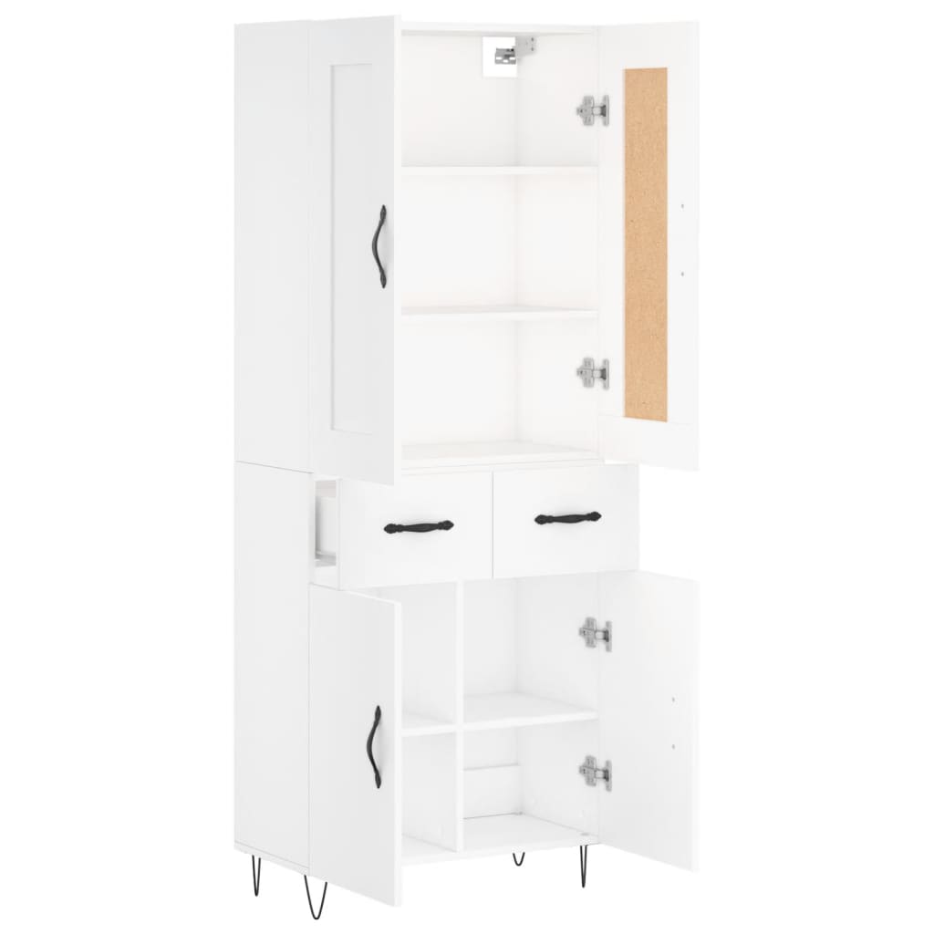 Dulap înalt, alb, 69,5x34x180 cm, lemn compozit GartenMobel Dekor