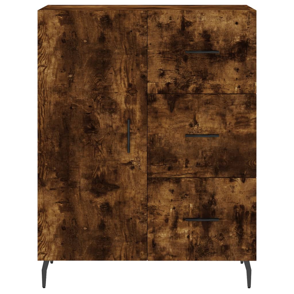 Dulap înalt, stejar fumuriu, 69,5x34x180, lemn compozit GartenMobel Dekor