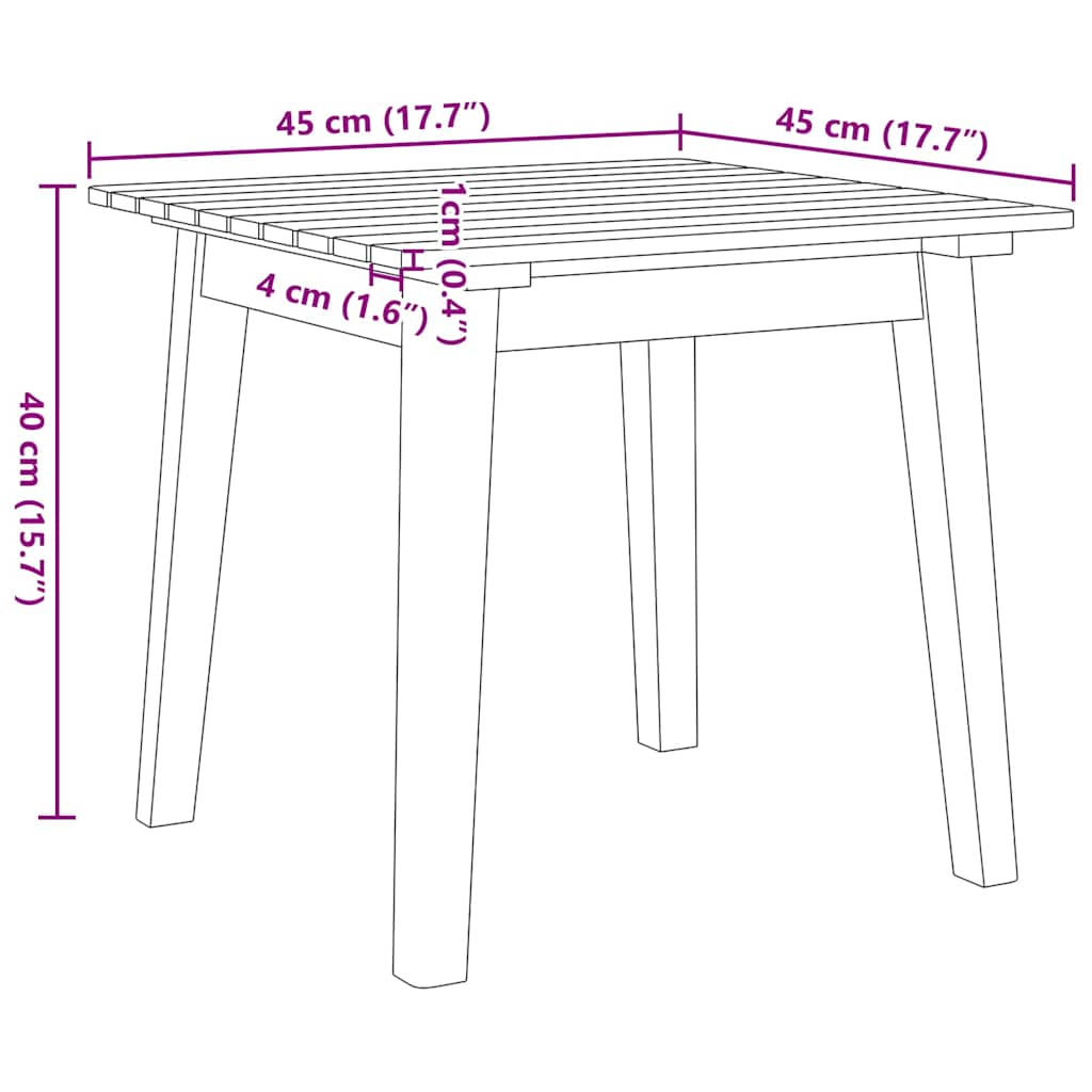 Scaune de Grădină cu Masă 3 pcs Negru 45 x 45 x 40 cm GartenMobel Dekor