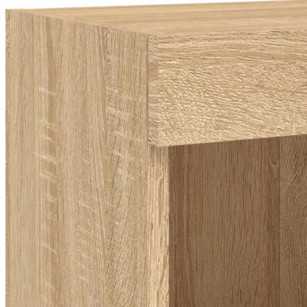 Unități de perete TV cu LED-uri, 5 piese, stejar sonoma, lemn GartenMobel Dekor